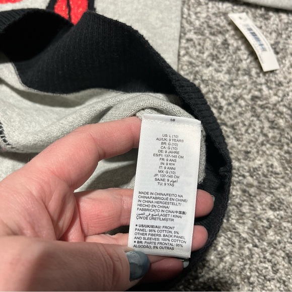 NWT Disney Essentials Spotted Zebra Nightmare Sally Cotton Sweater Girl SZ L 10 - Picture 8 of 11